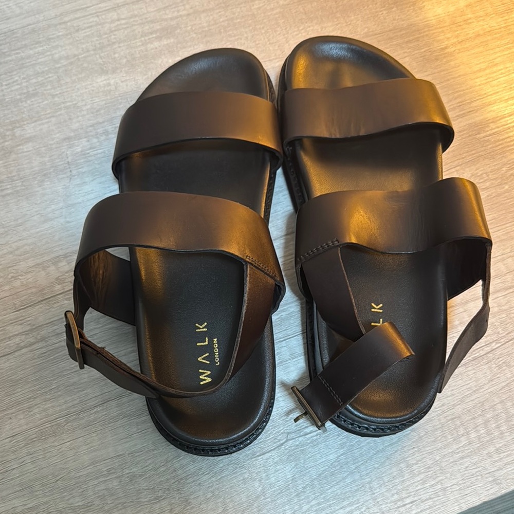 Walk London Black Sandals
